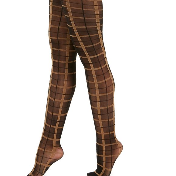 INC International Concepts Accessories - INC- Window Pane- Plaid Tights